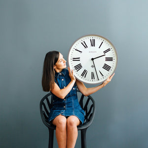 Number One Clock Italian | Posh Grey