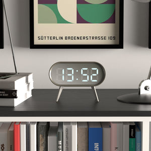Space Hotel Cyborg LED Alarm Clock | Grey