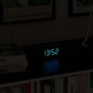 Space Hotel Hypertron Alarm Clock | Black Case | Black Lens | Blue LED