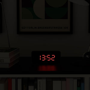 Space Hotel Hypertron Alarm Clock | Black Case | Black Lens | Red LED