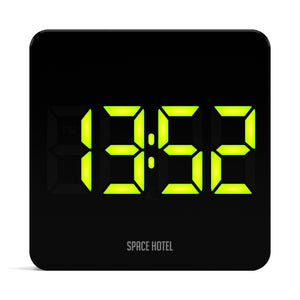 Space Hotel Orbatron Alarm Clock | Black Case | Black Lens | Green LED