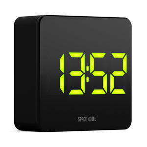 Space Hotel Orbatron Alarm Clock | Black Case | Black Lens | Green LED