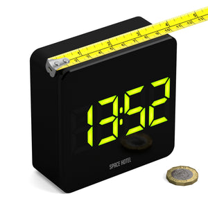 Space Hotel Orbatron Alarm Clock | Black Case | Black Lens | Green LED