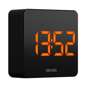 Space Hotel Orbatron Alarm Clock | Black Case | Black Lens | Orange LED
