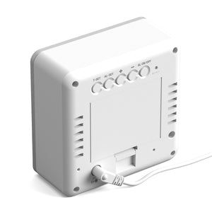 Space Hotel Orbatron Alarm Clock | White Case | Silver Lens | White LED