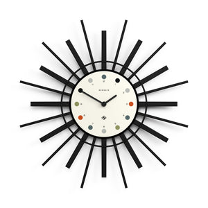 Stingray Wall Clock | Black | White Dial