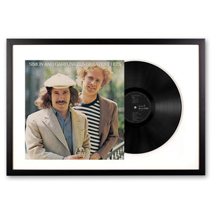 Framed Simon & Garfunkel Greatest Hits Vinyl Album Art | Classic Music Wall Decor