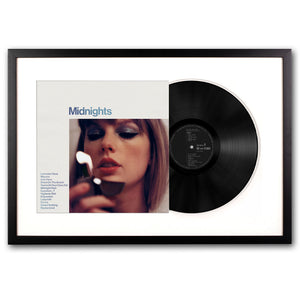 Framed Taylor Swift - Midnights Vinyl Album Art | Moonstone Blue Edition