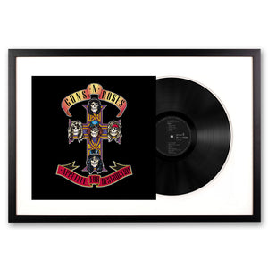 Framed Guns N' Roses - Appetite for Destruction Vinyl Album Art | Rock Music Memorabilia