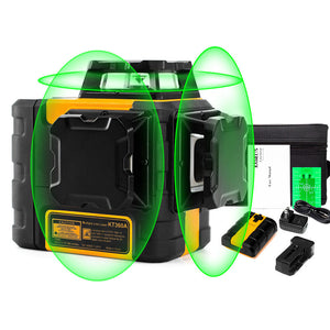 KAIWEETS Green Laser Level | KT360A | 3 x 360° Rotary Self-Leveling | 1 Rechargeable Battery