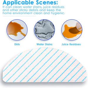 10 X Mopping Pads | Compatible with Ecovacs Deebot T9/T9+/N8 PRO/N8 PRO+/N8/N8+/NEO/T8/T8+/T8 AIVI/X1 PLUS/T10 PLUS