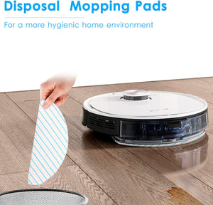 10 X Mopping Pads | Compatible with Ecovacs Deebot T9/T9+/N8 PRO/N8 PRO+/N8/N8+/NEO/T8/T8+/T8 AIVI/X1 PLUS/T10 PLUS