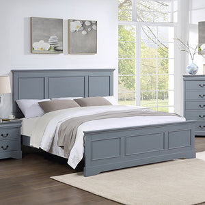 4-Piece Bedroom Suite | Solid Wood & MDF | Queen Size | Grey Colour | Bed, Bedside Table & Tallboy
