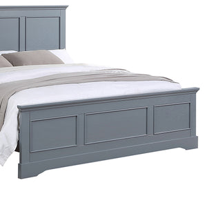 Queen Bed Frame | Solid Wood | Slats Support | Grey Colour
