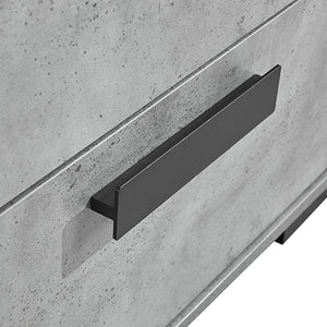 Bedside Table with 2 Storage Drawers | MDF | Black & Cement Combination | Nightstand
