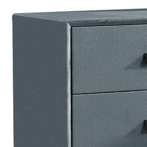 Estella Bedside Table | MDF Construction | Fabric Upholstery | Iron Feet