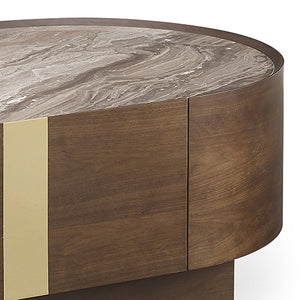 Coffee Table | MDF Board | Melamine Interior | Ample Storage | Dark Walnut Colour