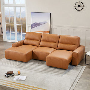 Albany 3 Seater Sectional Chaise | Genuine Leather | Sofa Bed | Comfortable Seating