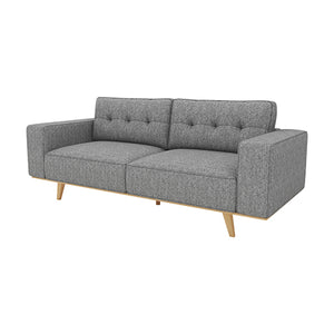 3 Seater Sofa | Fabric Upholstery | Grey Colour | Pocket Spring Wooden Frame