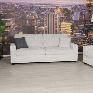 Milano 3 Seater Sofa Set | Polyester Fabric | Multilayer Cushions | Two Pillows Attached | Individual Pocket Spring