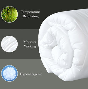 Ultra-Warm Bamboo-Blend Winter Quilt 500GSM - Hypoallergenic, Breathable & Dust-Mite Resistant Quilt