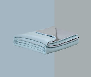 Ice Cooling Reversible Summer Comforter Blanket | Blue & Grey | Single/Double