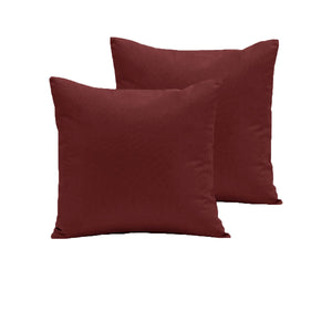 Pair of 280TC Polyester Cotton European Pillowcases | Burgundy