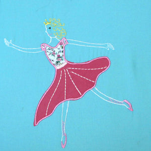 Ballerina Embroidered Quilt Cover Set | Single