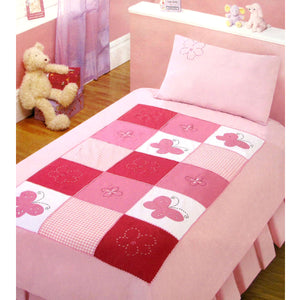Bindi Butterfly Embroidered Quilt Cover Set | Single