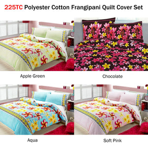 Floating Frangipani Quilt Cover Set | Aqua | Single