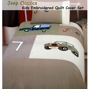 Jeep Classics Embroidered Quilt Cover Set | Single