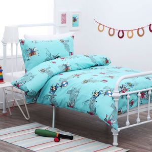 Knight Horse Polyester Cotton Quilt Cover Set | Single