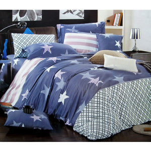 310TC Starry Love Cotton Printed Quilt Cover Set | Single