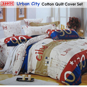310TC Urban City Cotton Printed Quilt Cover Set | Single
