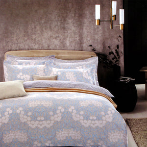 250TC Florence Cotton Reversible Quilt Cover Set | Queen