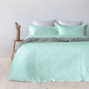 Bambury Botanica Embossed Glacier Coverlet Set | Queen/King