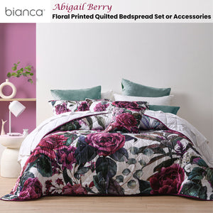 Bianca Abigail Quilted Bedspread Set | Berry Floral Print | King