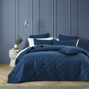 Bianca Barclay Navy Coverlet Set | Queen/King