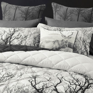 Bianca Boscage Quilted Coverlet Set | Black Forest Print | Polyester | Queen/King