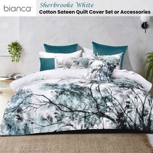Bianca Sherbrooke White Quilt Cover Set | Cotton Sateen | King