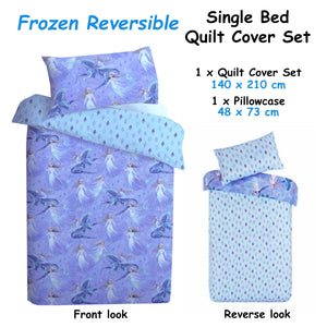 Caprice Disney Frozen Elsa Reversible Licensed Quilt Cover Set | Single