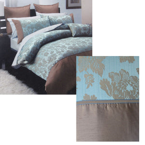Regal Blue Polyester Cotton Jacquard Quilt Cover Set | Double