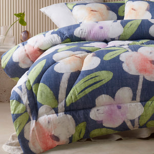Accessorize Bella Blue Floral 3 Piece Comforter Set | King