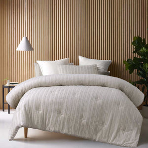 Vintage Design Homewares Reflections Natural 3 Piece Comforter Set | Queen