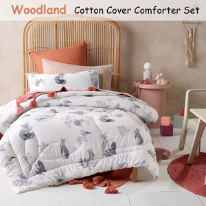 Happy Kids Woodland White 2 Piece Comforter Set | Single