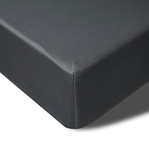 400TC Charcoal Bamboo Cotton Mega/Super Fitted Sheet | 50cm Wall | Queen