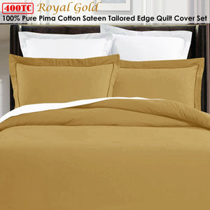 Grand Atelier | Pima Cotton Royal Gold | Quilt Cover Set | King