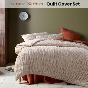 Accessorize Aurora Natural Quilt Cover Set | King
