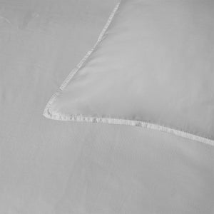 Accessorize Grey 400TC Bamboo Cotton Double Stitched Quilt Cover Set | Queen