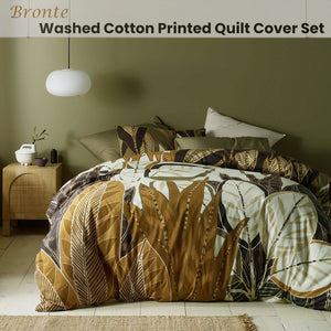 Accessorize | Bronte Washed Cotton Printed | Quilt Cover Set | Queen